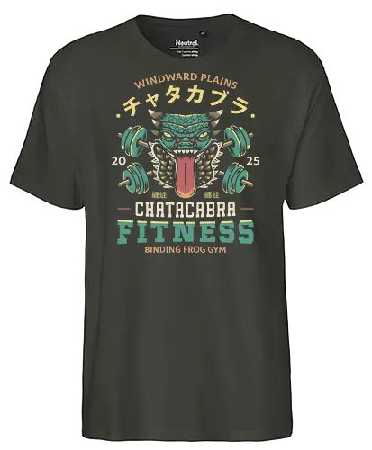 Chatacabra Fitness - monster, monster world, game, gamer, gaming, video games, hunter, monster rise, monster wilds, iceborne, palico, wyvern - Fairtrade T-Shirt