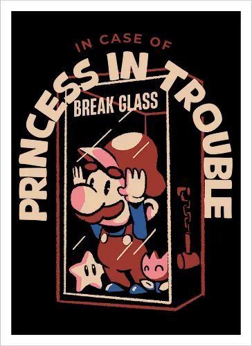 Prinzessin in Schwierigkeiten? Glas zerbrechen