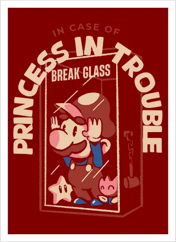 Prinzessin in Schwierigkeiten? Glas zerbrechen