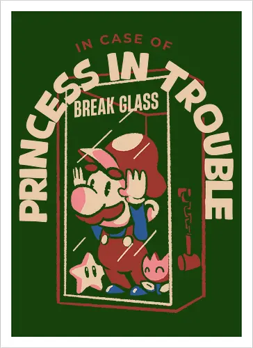 Prinzessin in Schwierigkeiten? Glas zerbrechen