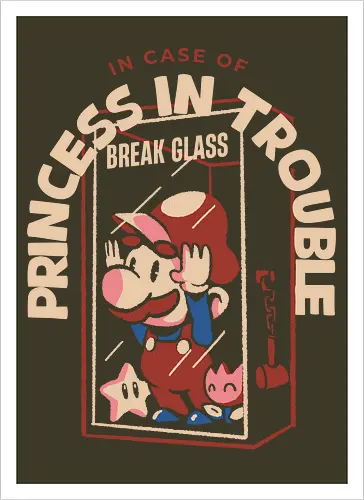 Prinzessin in Schwierigkeiten? Glas zerbrechen