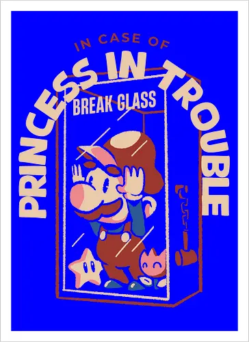 Prinzessin in Schwierigkeiten? Glas zerbrechen