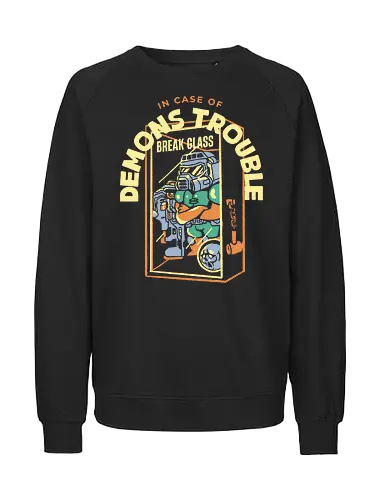 Probleme mit den Dämonen? Glas zerbrechen - retro, gaming, gamer, retro gamer - Fairtrade Sweatshirt