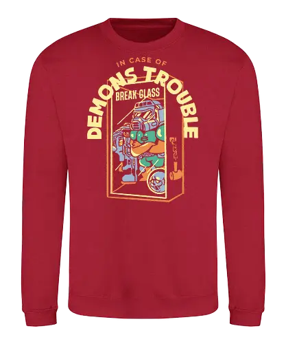 Probleme mit den Dämonen? Glas zerbrechen - retro, gaming, gamer, retro gamer - Sweatshirt