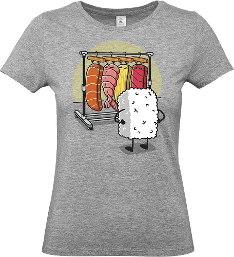 Sushi Wardrobe - sushi, cute food, cute sushi, food, i love sushi, japan, japanese, kawaii, kawaii food, kawaii sushi, nigiri, sushi food, sushi lover, wardrobe - Standard T-Shirt (Women)