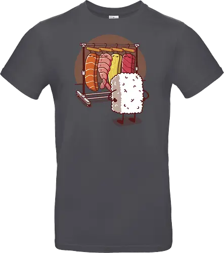 Sushi Wardrobe v2 - sushi, cute food, cute sushi, food, i love sushi, japan, japanese, kawaii, kawaii food, kawaii sushi, nigiri, sushi food, sushi lover, wardrobe - Standard T-Shirt