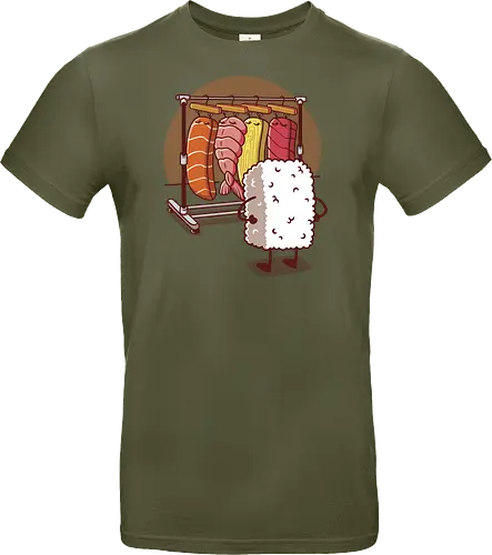 Sushi Wardrobe v2 - sushi, cute food, cute sushi, food, i love sushi, japan, japanese, kawaii, kawaii food, kawaii sushi, nigiri, sushi food, sushi lover, wardrobe - Standard T-Shirt