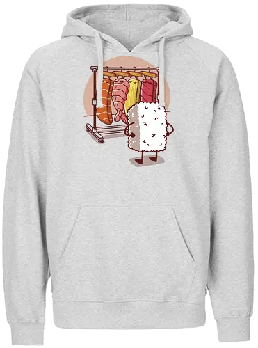 Sushi Wardrobe v2 - sushi, cute food, cute sushi, food, i love sushi, japan, japanese, kawaii, kawaii food, kawaii sushi, nigiri, sushi food, sushi lover, wardrobe - Fairtrade Hoodie