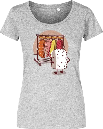 Sushi Wardrobe v2 - sushi, cute food, cute sushi, food, i love sushi, japan, japanese, kawaii, kawaii food, kawaii sushi, nigiri, sushi food, sushi lover, wardrobe - Women T-Shirt