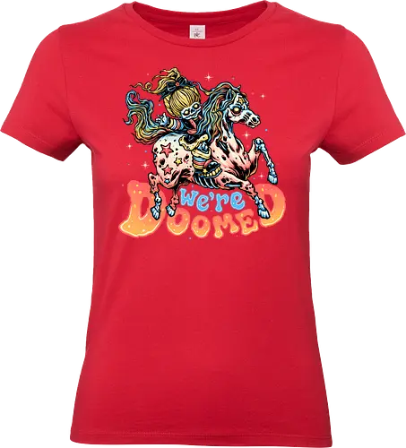 We are doomed - Horror, zombies, parody, mash up, cartoons, classic, animated, rainbow - Standard T-Shirt (Women)