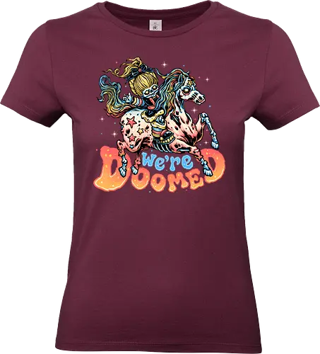 We are doomed - Horror, zombies, parody, mash up, cartoons, classic, animated, rainbow - Standard T-Shirt (Women)