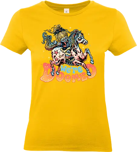 We are doomed - Horror, zombies, parody, mash up, cartoons, classic, animated, rainbow - Standard T-Shirt (Women)