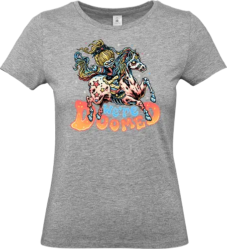 We are doomed - Horror, zombies, parody, mash up, cartoons, classic, animated, rainbow - Standard T-Shirt (Women)