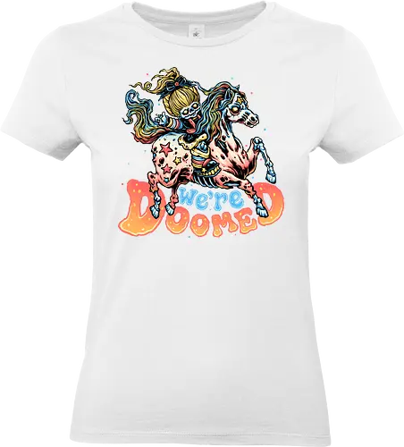 We are doomed - Horror, zombies, parody, mash up, cartoons, classic, animated, rainbow - Standard T-Shirt (Women)