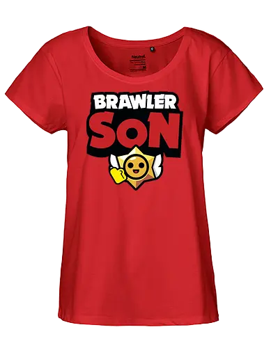 Brawler Son - mother, mothers day, father, fathers day, gift for son, birthday gift ideas, christmas, brawl stars, brawl, brawler, family, gaming, matching family, family squad, video gamer gifts - Fairtrade Girl Shirt