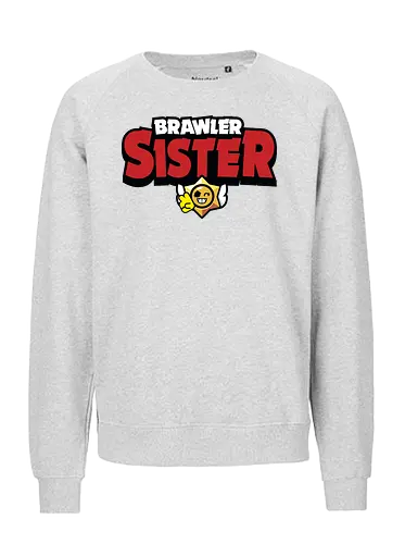 Brawler Sister - mother, mothers day, father, fathers day, gift for sister, birthday gift ideas, christmas, brawl stars, brawl, brawler, family, gaming, matching family, family squad, video gamer gifts - Fairtrade Sweatshirt
