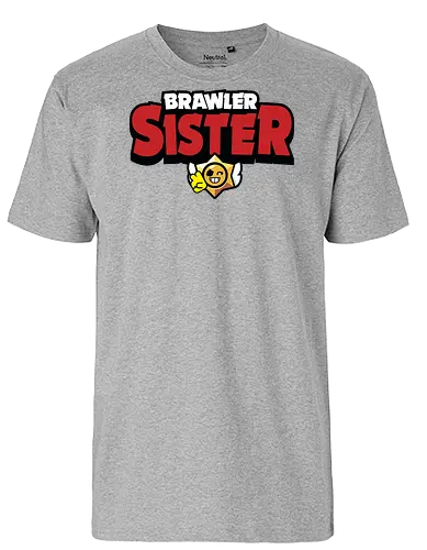 Brawler Sister - mother, mothers day, father, fathers day, gift for sister, birthday gift ideas, christmas, brawl stars, brawl, brawler, family, gaming, matching family, family squad, video gamer gifts - Fairtrade T-Shirt