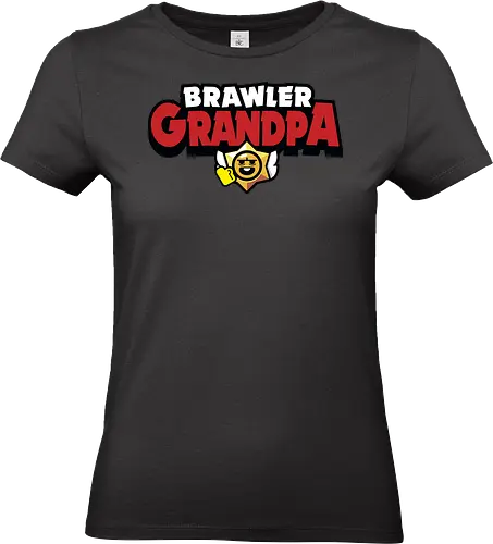 Brawler Grandpa - gift for grandfather, dad, daddy, father, fathers day, birthday gift ideas, christmas, brawl stars, brawl, brawler, family, gaming, matching family, family squad, video gamer gifts - Standard T-Shirt (Women)