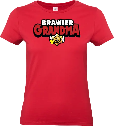 Brawler Grandma - mother, mothers day, mom, mommy, gift for grandmother, birthday gift ideas, christmas, brawl stars, brawl, brawler, family, gaming, matching family, family squad, video gamer gifts - Standard T-Shirt (Women)