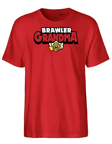 Brawler Grandma - mother, mothers day, mom, mommy, gift for grandmother, birthday gift ideas, christmas, brawl stars, brawl, brawler, family, gaming, matching family, family squad, video gamer gifts - Fairtrade T-Shirt