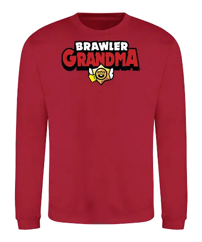 Brawler Grandma - mother, mothers day, mom, mommy, gift for grandmother, birthday gift ideas, christmas, brawl stars, brawl, brawler, family, gaming, matching family, family squad, video gamer gifts - Sweatshirt