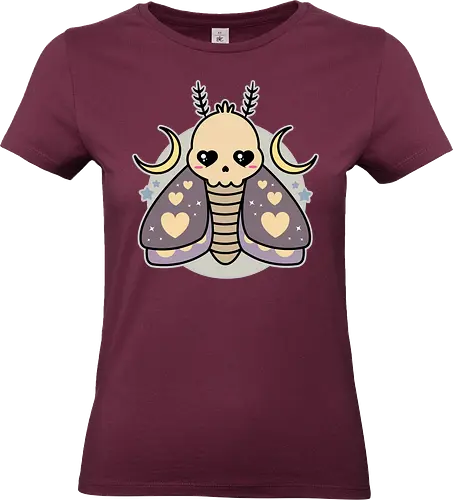Kawaii Death Moth  - kawaii, death moth, kawaii death moth, cute death moth, cute, moth, skull, skull moth, creepy cute, pastel goth, kawaii goth, spooky cute - Standard T-Shirt (Women)