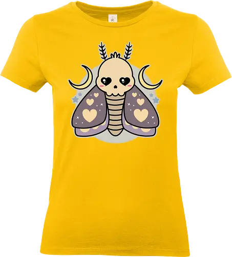 Kawaii Death Moth  - kawaii, death moth, kawaii death moth, cute death moth, cute, moth, skull, skull moth, creepy cute, pastel goth, kawaii goth, spooky cute - Standard T-Shirt (Women)