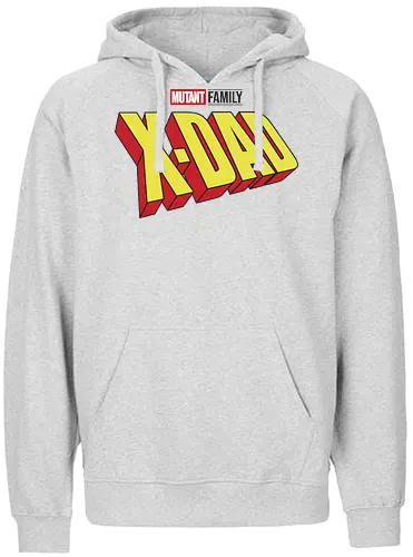 Mutant X-Dad - dad, daddy, family, father, fathers day, fathers day gift ideas, gift for dad, comic, matching family, mutant pride, x men, x men mutant, cartoons, family squad, animation - Fairtrade Hoodie