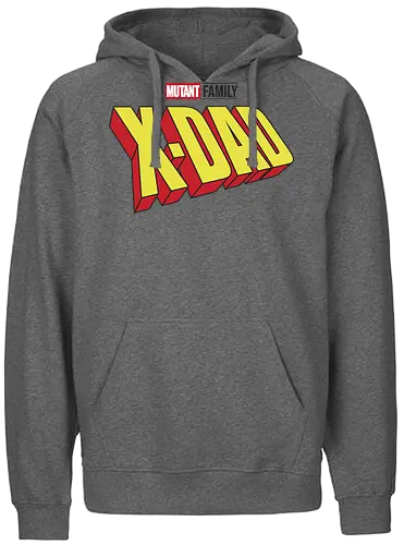 Mutant X-Dad - dad, daddy, family, father, fathers day, fathers day gift ideas, gift for dad, comic, matching family, mutant pride, x men, x men mutant, cartoons, family squad, animation - Fairtrade Hoodie