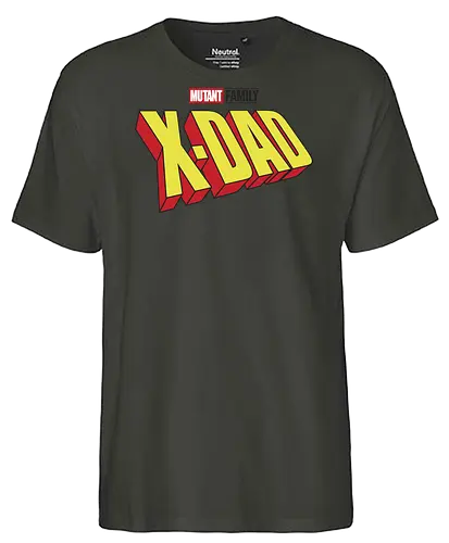 Mutant X-Dad - dad, daddy, family, father, fathers day, fathers day gift ideas, gift for dad, comic, matching family, mutant pride, x men, x men mutant, cartoons, family squad, animation - Fairtrade T-Shirt
