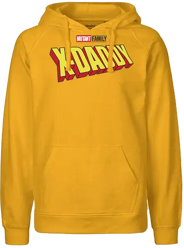 Mutant X-Daddy - dad, daddy, family, father, fathers day, fathers day gift ideas, gift for dad, comic, matching family, mutant pride, x men, x men mutant, cartoons, family squad, animation - Fairtrade Hoodie