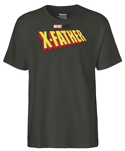 Mutant X-Father - dad, daddy, family, father, fathers day, fathers day gift ideas, gift for dad, comic, matching family, mutant pride, x men, x men mutant, cartoons, family squad, animation - Fairtrade T-Shirt