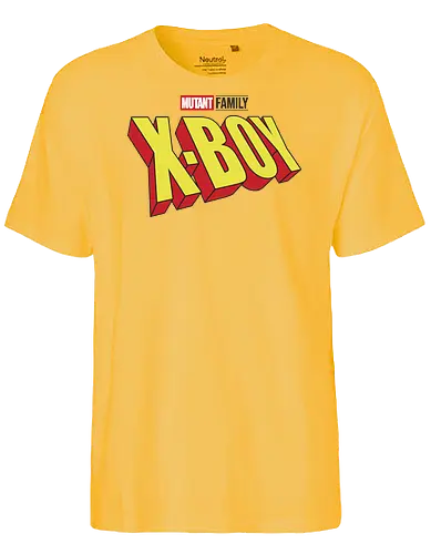 Mutant X-Boy - mom, mommy, family, mothers day, dad, daddy, fathers day gift ideas, gift for son, comic, matching family, mutant pride, x men, x men mutant, cartoons, family squad, animation - Fairtrade T-Shirt