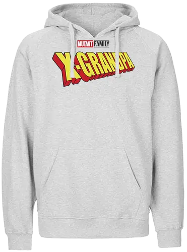 Mutant X-Grandpa - dad, daddy, family, father, fathers day, fathers day gift ideas, gift for grandfather, comic, matching family, mutant pride, x men, x men mutant, cartoons, family squad, animation - Fairtrade Hoodie
