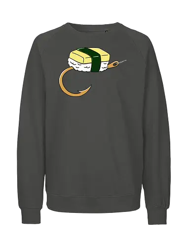 Sushi Bait - sushi, sushi bait, lure, fishing hobby, tamago sushi, japanese sushi, sushi lover, sushi time, funny sushi - Fairtrade Sweatshirt