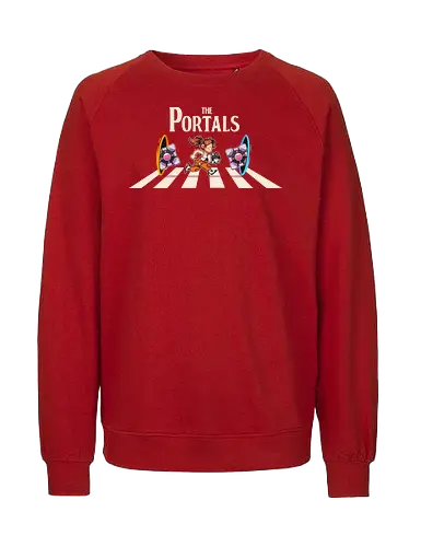 The Portals - games, Gateway, glados, portals, abbey road, beatles, humor, gamming, road, PC, gamer - Fairtrade Sweatshirt