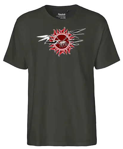 Frigatebird-Piratenflagge: Backprint - Fairtrade T-Shirt