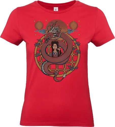 Dragon Princess - dragon, chinese  dragon, princess, asian, dragons, red - Standard T-Shirt (Women)