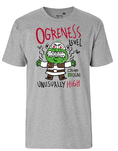 Ogreness Level - ogre, Monster, cute, kids, children, level, demonigote - Fairtrade T-Shirt
