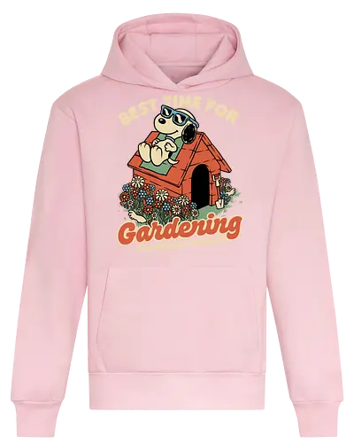 Beagle Body Garden - cute, funny, fun, awesome, spring, summer, garden, flowers, pets, allergy, classic, retro, vintage, comic, comics, beagle, dog, sun, kill, killer, assassin, serial killer, joke, gardening, garden, body, bodies - Heavyweight Hoodie