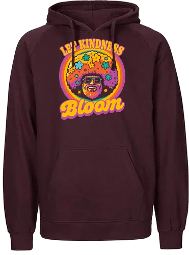 Painter Kindness Bloom - paintings, cool vibes, cool, TV shows, landscape, painting, tree, trees, Happy Trees, flower, bloom kind, kindness, garden, spring, summer, smile, happy, paint, painter, tripping, teacher, master, rainbow - Fairtrade Hoodie