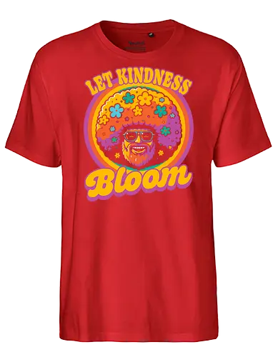 Painter Kindness Bloom - paintings, cool vibes, cool, TV shows, landscape, painting, tree, trees, Happy Trees, flower, bloom kind, kindness, garden, spring, summer, smile, happy, paint, painter, tripping, teacher, master, rainbow - Fairtrade T-Shirt