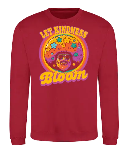 Painter Kindness Bloom - paintings, cool vibes, cool, TV shows, landscape, painting, tree, trees, Happy Trees, flower, bloom kind, kindness, garden, spring, summer, smile, happy, paint, painter, tripping, teacher, master, rainbow - Sweatshirt