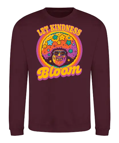 Painter Kindness Bloom - paintings, cool vibes, cool, TV shows, landscape, painting, tree, trees, Happy Trees, flower, bloom kind, kindness, garden, spring, summer, smile, happy, paint, painter, tripping, teacher, master, rainbow - Sweatshirt