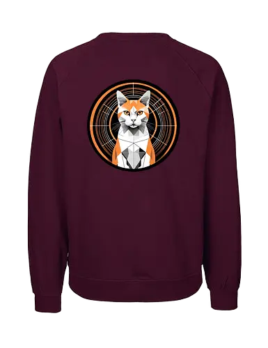 Logo Backside - Twitch, Streamer, Katze, Smilow - Fairtrade Sweatshirt