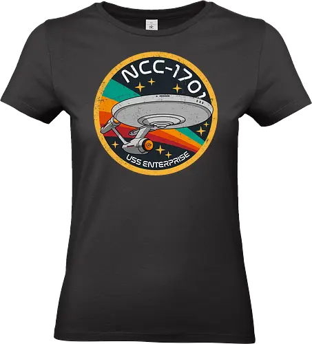Enterprise NCC1701 - Space, spock, retro, galaxy, stars, space, enterprise, movies - Standard T-Shirt (Women)