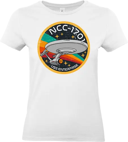 Enterprise NCC1701 - Space, spock, retro, galaxy, stars, space, enterprise, movies - Standard T-Shirt (Women)
