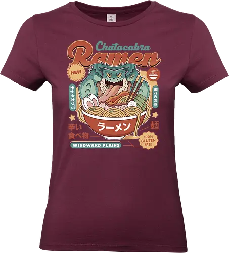 Chatacabra Ramen Vintage - monster, chatacabra, hunting, gamer, gaming, video games, iceborne, wyvern, felyne, pickle, hunter monster world, game, coffee, gamer, gaming, video games, hunter, monster rise, monster wilds - Standard T-Shirt (Women)