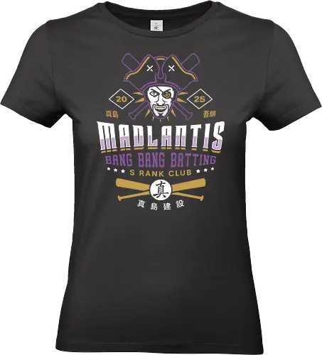 Madlantis Batting Emblem - yakuza, goro majima, ono michio, kiryu kazuma, ryu ga gotoku, yakuza like a dragon, ichiban kasuga, like a dragon ishin, kazuma kiryu, video game, gaming, gamer, jrpg, majima construction, pirate in hawaii - Standard T-Shirt (Women)