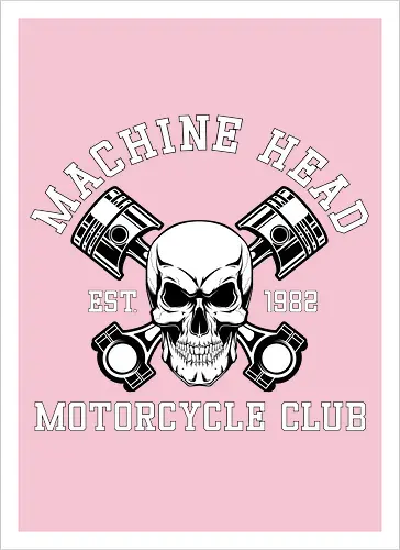 Machine Head Motorcycle Club Retro Art